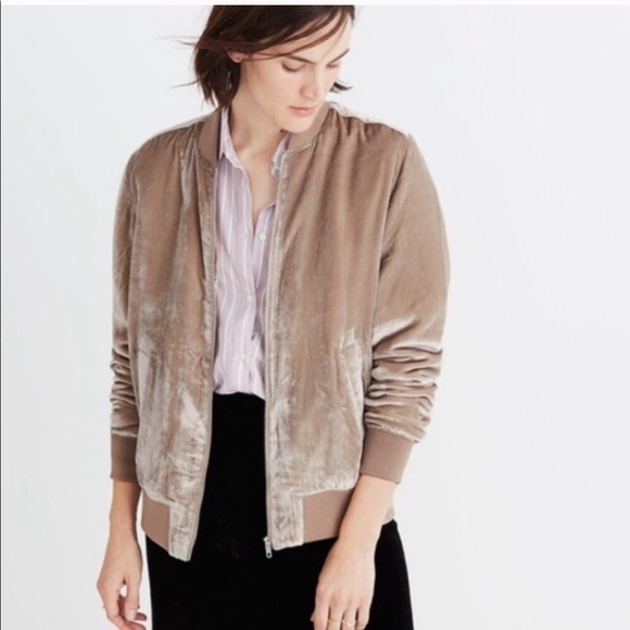 Madewell Jackets & Blazers - SOLD Madewell velvet bomber jacket